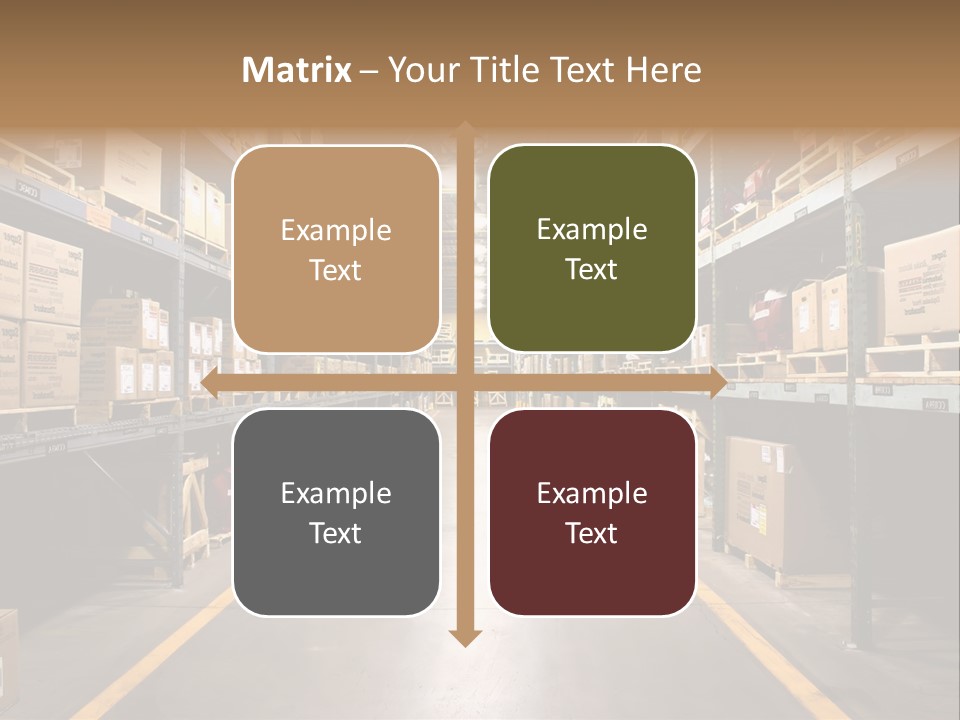 Industrial Warehouse - Wide Angle View. PowerPoint Template