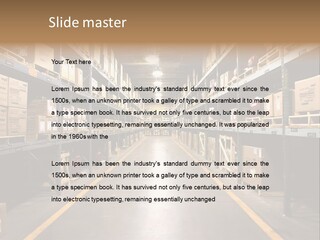 Industrial Warehouse - Wide Angle View. PowerPoint Template