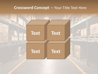 Industrial Warehouse - Wide Angle View. PowerPoint Template