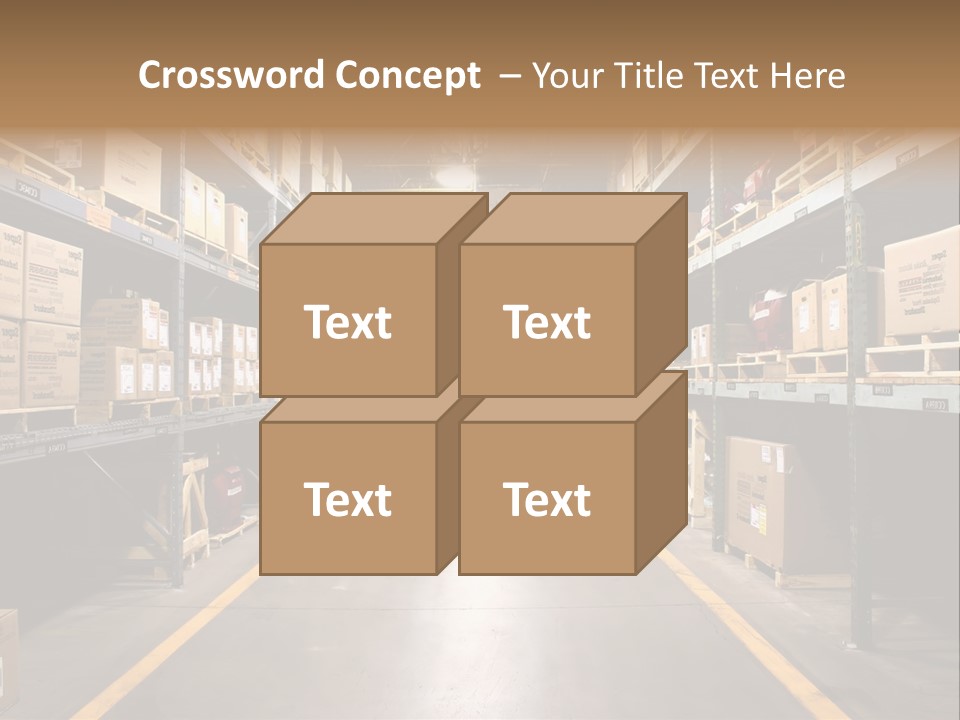 Industrial Warehouse - Wide Angle View. PowerPoint Template