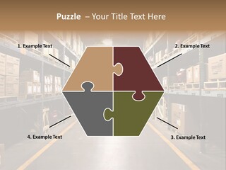 Industrial Warehouse - Wide Angle View. PowerPoint Template
