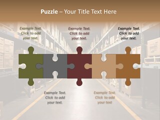 Industrial Warehouse - Wide Angle View. PowerPoint Template