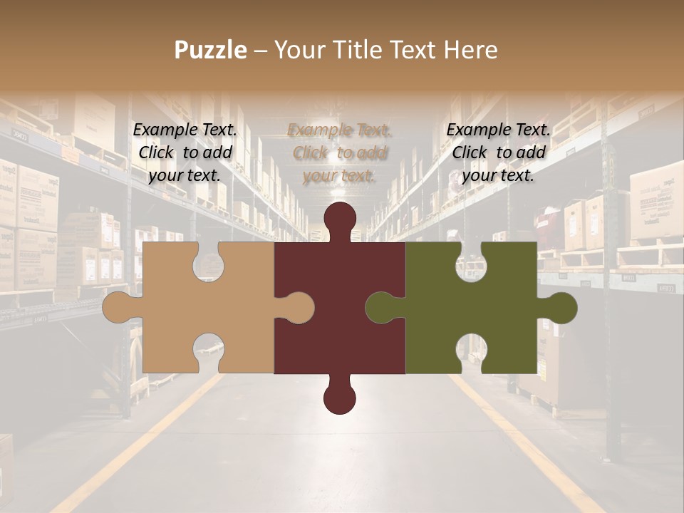 Industrial Warehouse - Wide Angle View. PowerPoint Template