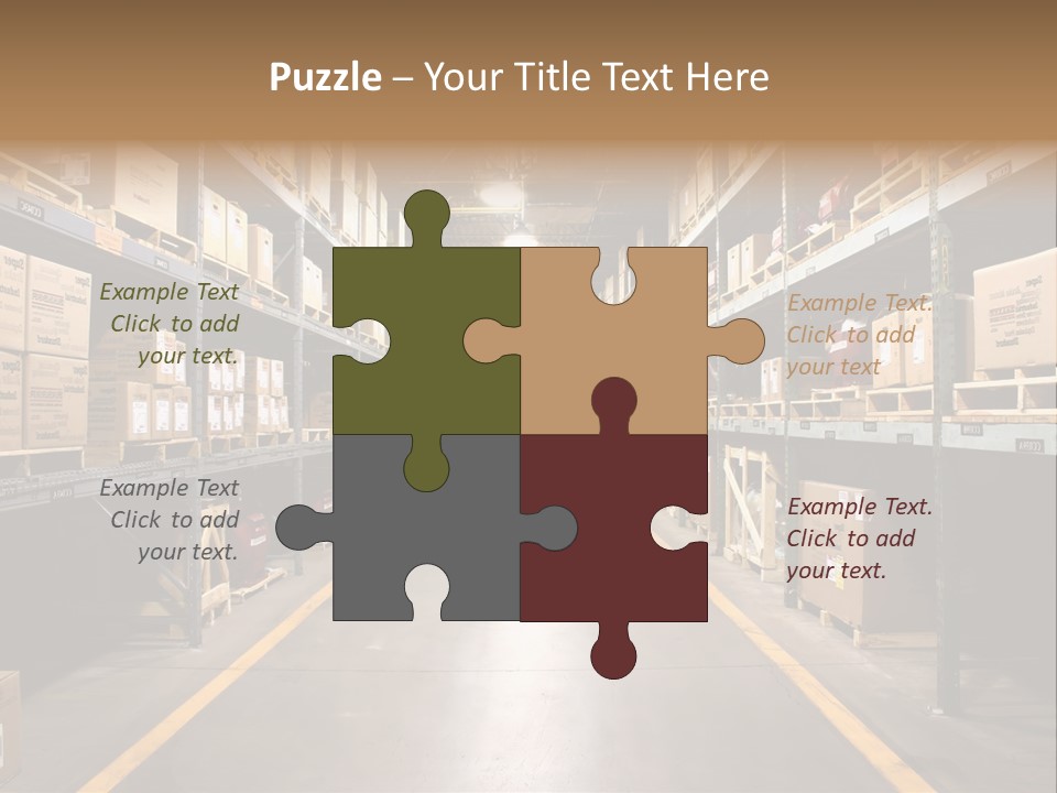 Industrial Warehouse - Wide Angle View. PowerPoint Template