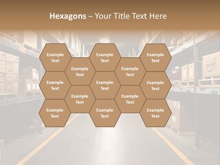 Industrial Warehouse - Wide Angle View. PowerPoint Template