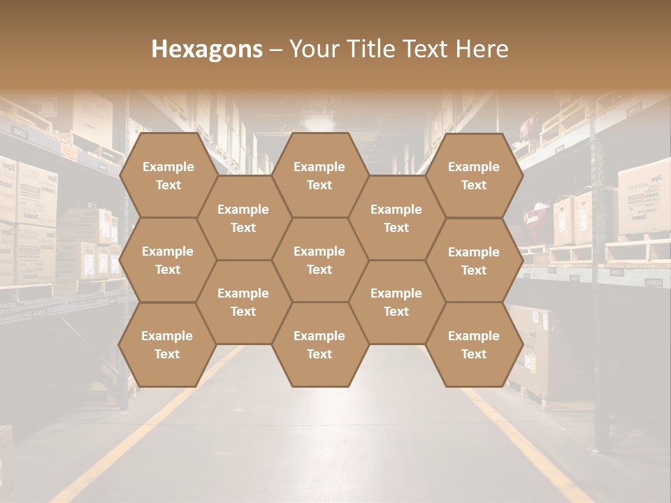 Industrial Warehouse - Wide Angle View. PowerPoint Template