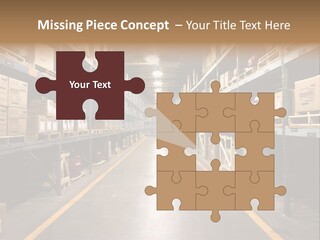 Industrial Warehouse - Wide Angle View. PowerPoint Template