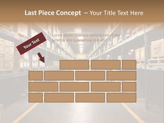 Industrial Warehouse - Wide Angle View. PowerPoint Template