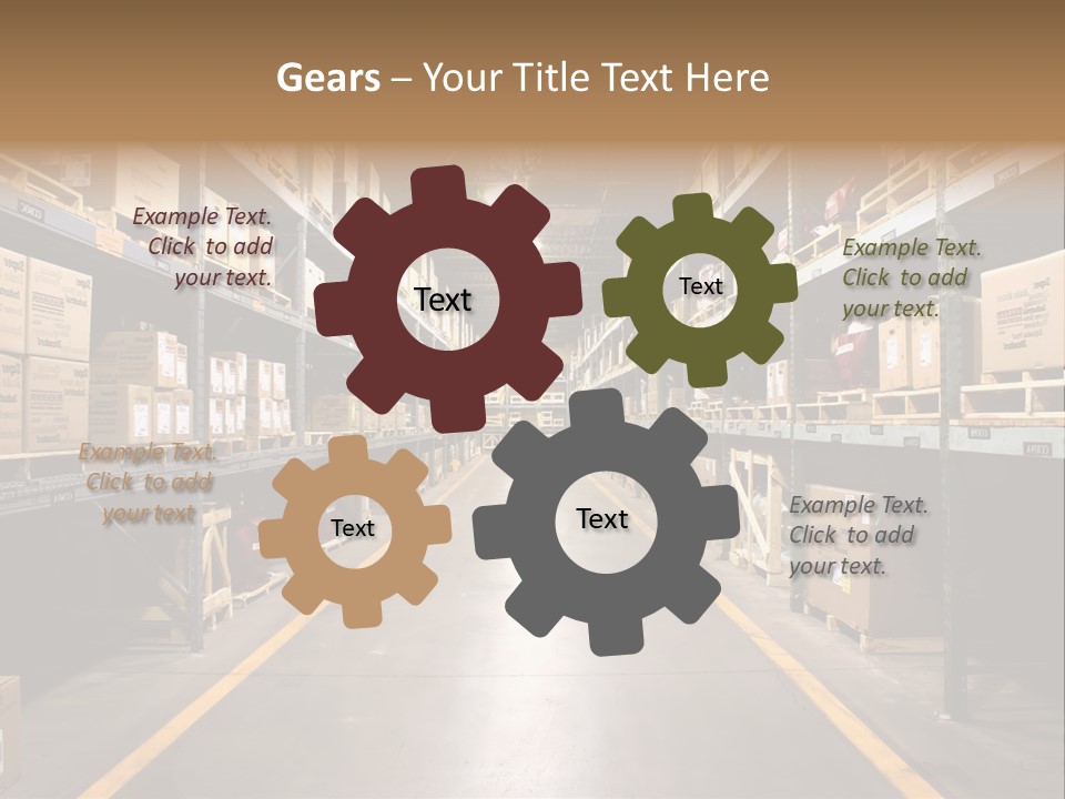 Industrial Warehouse - Wide Angle View. PowerPoint Template