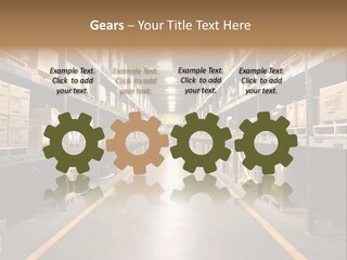 Industrial Warehouse - Wide Angle View. PowerPoint Template