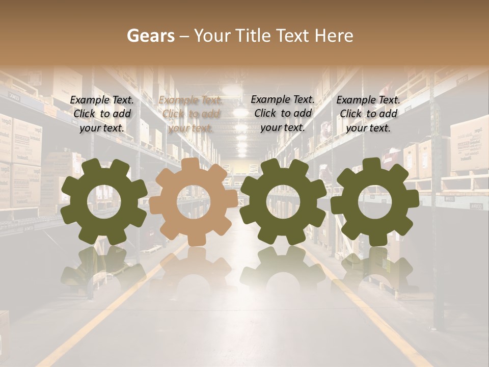 Industrial Warehouse - Wide Angle View. PowerPoint Template