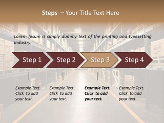 Industrial Warehouse - Wide Angle View. PowerPoint Template
