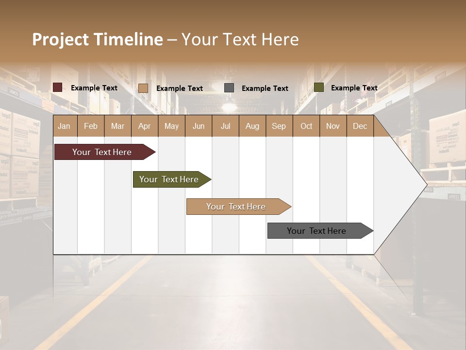 Industrial Warehouse - Wide Angle View. PowerPoint Template