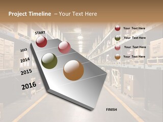 Industrial Warehouse - Wide Angle View. PowerPoint Template