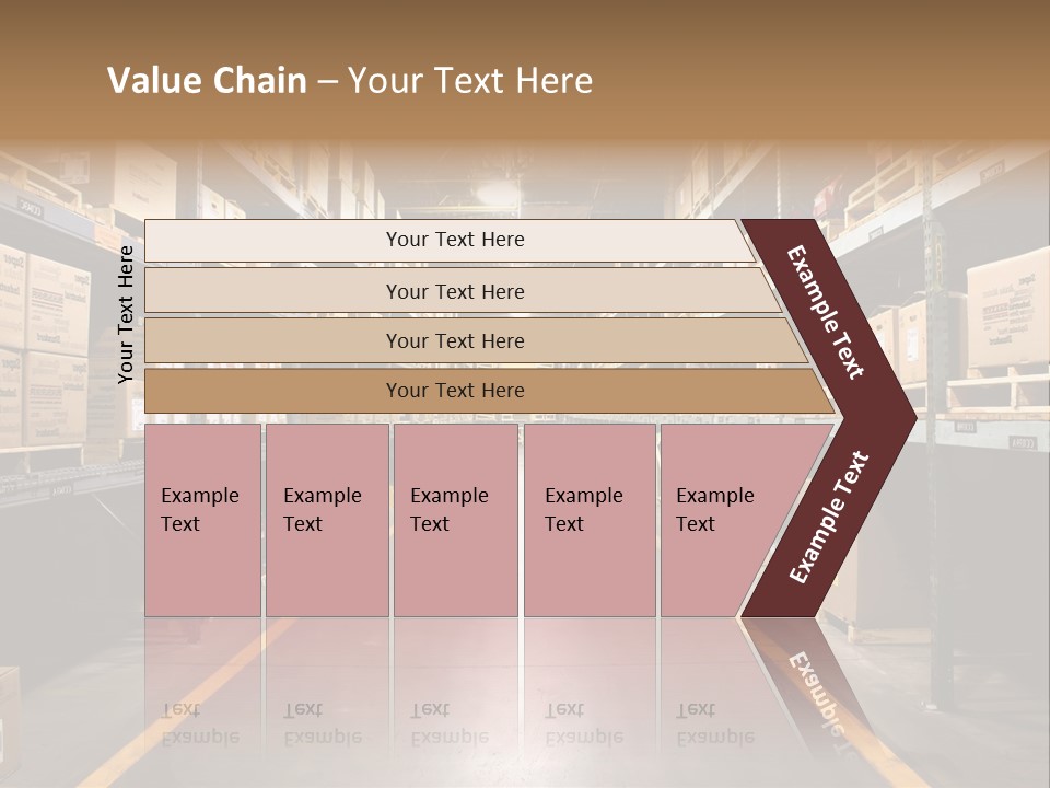 Industrial Warehouse - Wide Angle View. PowerPoint Template