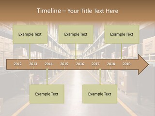 Industrial Warehouse - Wide Angle View. PowerPoint Template