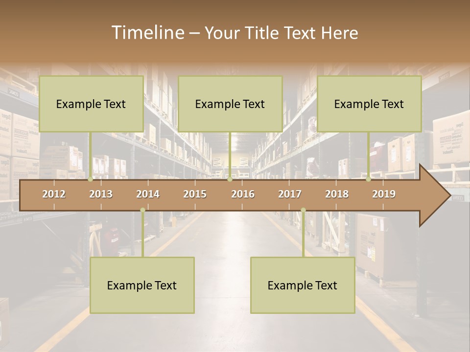 Industrial Warehouse - Wide Angle View. PowerPoint Template