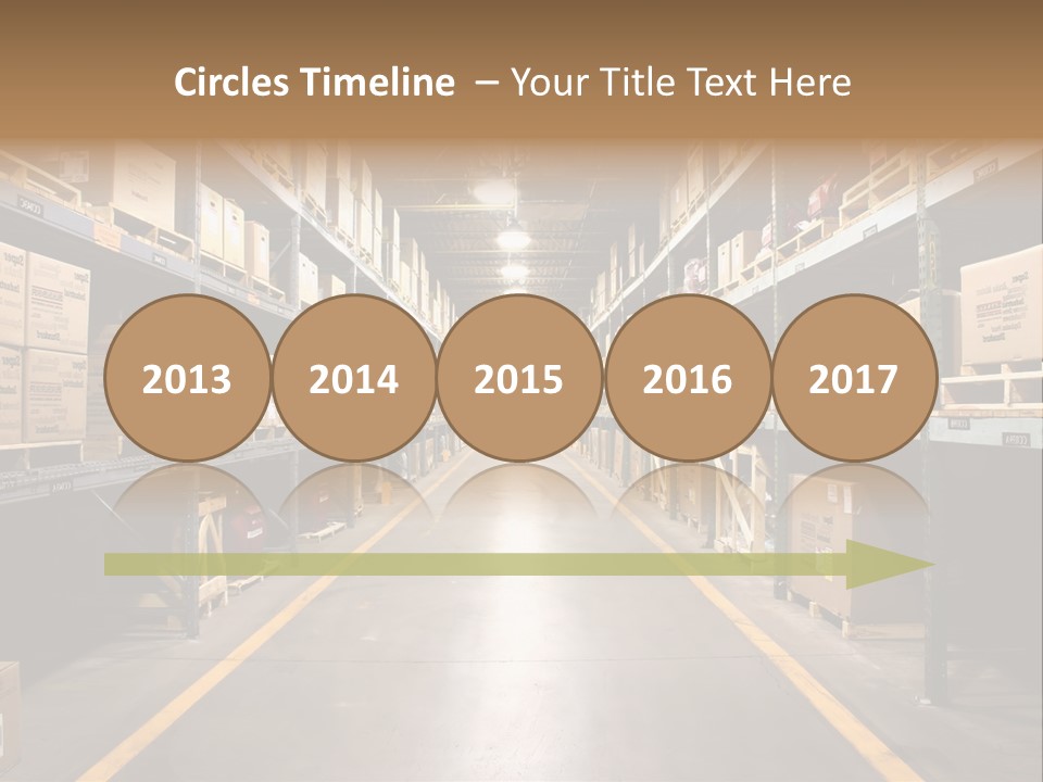 Industrial Warehouse - Wide Angle View. PowerPoint Template