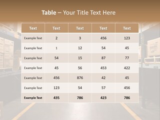 Industrial Warehouse - Wide Angle View. PowerPoint Template