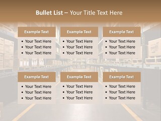 Industrial Warehouse - Wide Angle View. PowerPoint Template