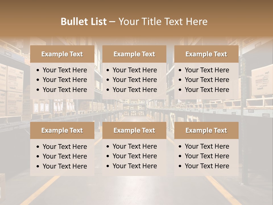 Industrial Warehouse - Wide Angle View. PowerPoint Template