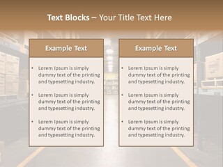 Industrial Warehouse - Wide Angle View. PowerPoint Template