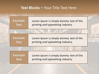 Industrial Warehouse - Wide Angle View. PowerPoint Template