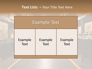 Industrial Warehouse - Wide Angle View. PowerPoint Template