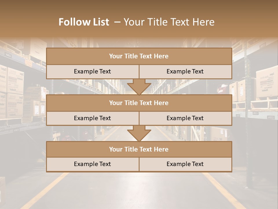 Industrial Warehouse - Wide Angle View. PowerPoint Template