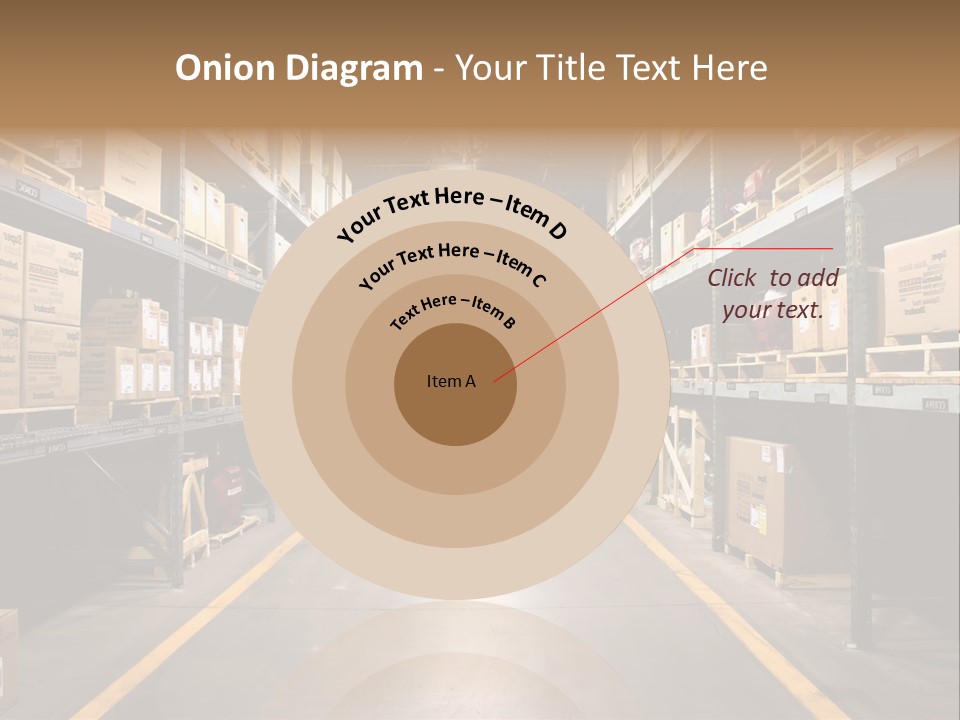 Industrial Warehouse - Wide Angle View. PowerPoint Template