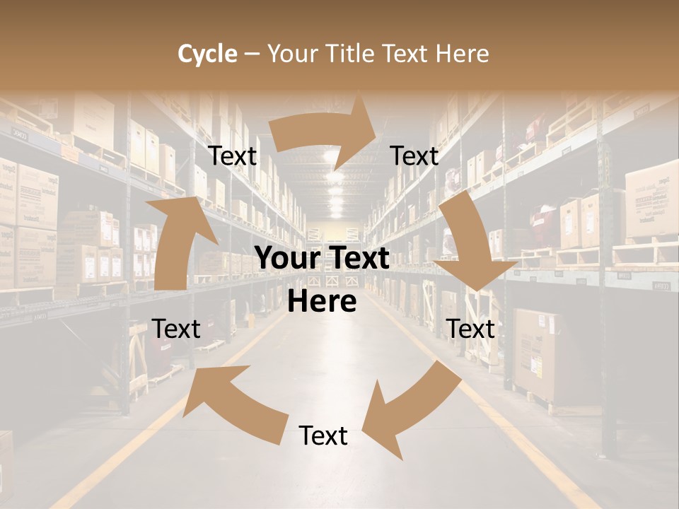Industrial Warehouse - Wide Angle View. PowerPoint Template