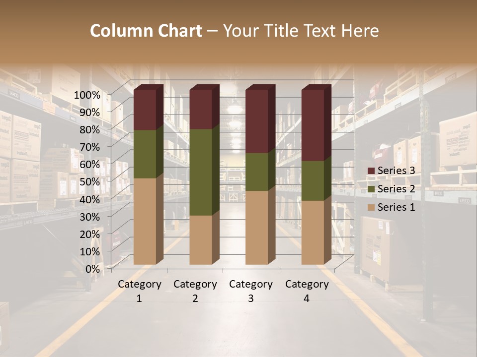 Industrial Warehouse - Wide Angle View. PowerPoint Template