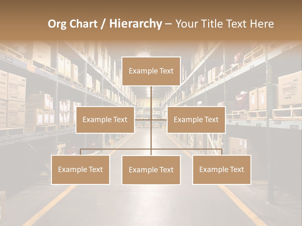 Industrial Warehouse - Wide Angle View. PowerPoint Template