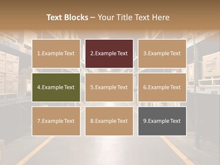 Industrial Warehouse - Wide Angle View. PowerPoint Template