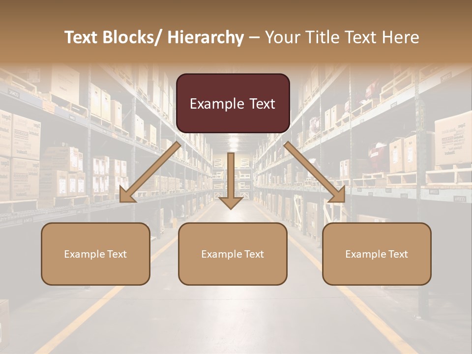 Industrial Warehouse - Wide Angle View. PowerPoint Template