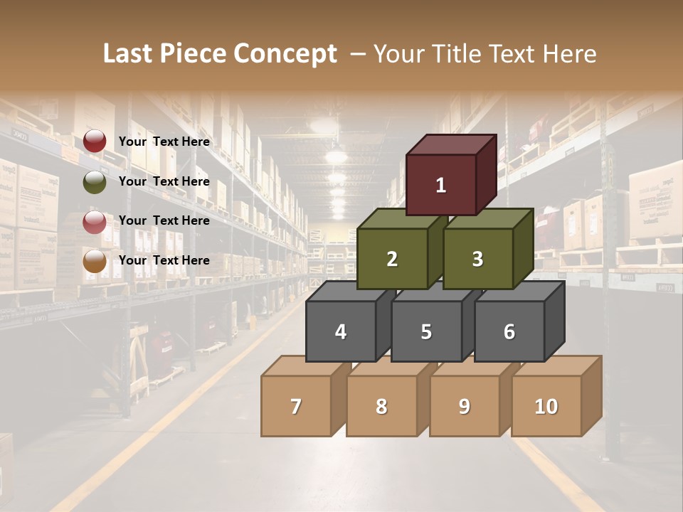 Industrial Warehouse - Wide Angle View. PowerPoint Template