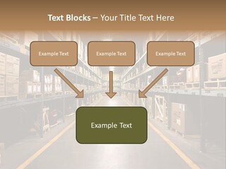 Industrial Warehouse - Wide Angle View. PowerPoint Template