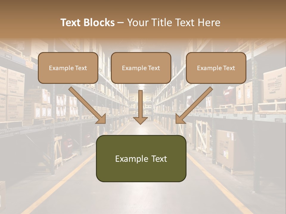 Industrial Warehouse - Wide Angle View. PowerPoint Template