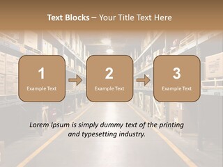 Industrial Warehouse - Wide Angle View. PowerPoint Template