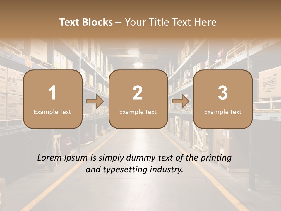 Industrial Warehouse - Wide Angle View. PowerPoint Template