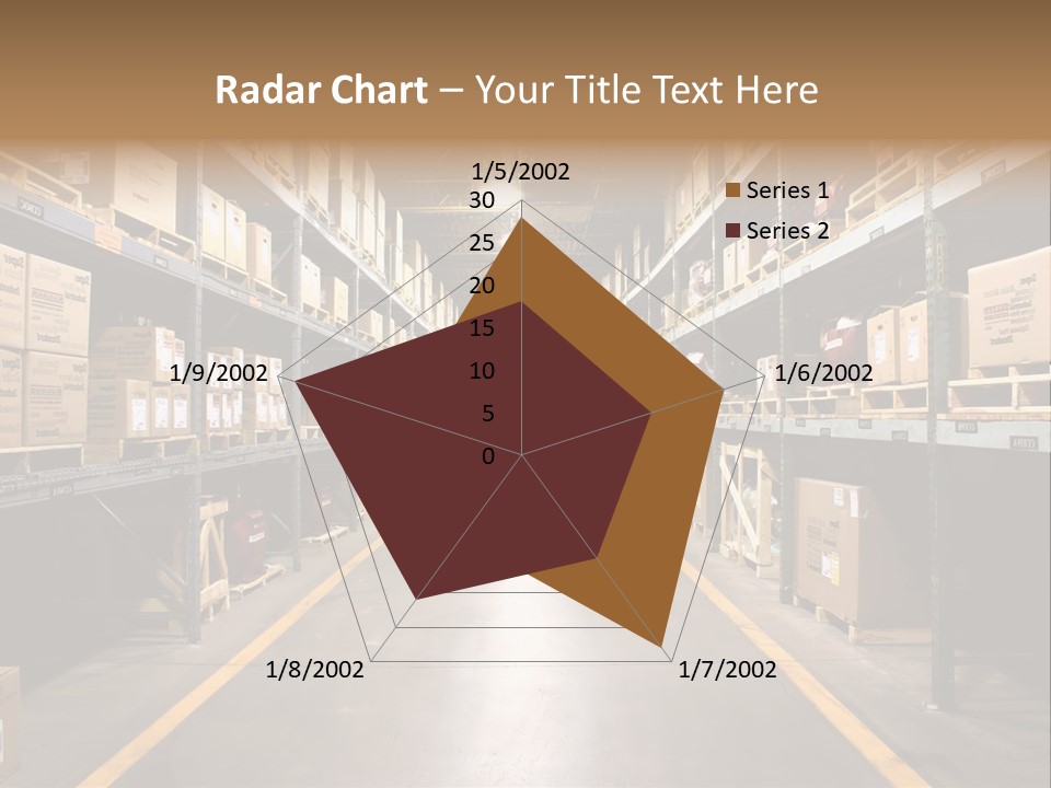 Industrial Warehouse - Wide Angle View. PowerPoint Template