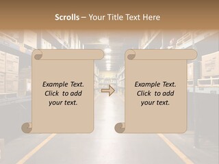 Industrial Warehouse - Wide Angle View. PowerPoint Template