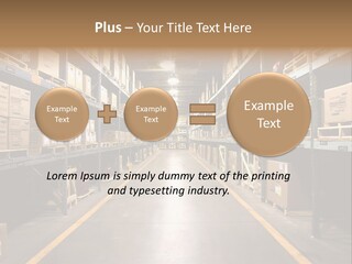 Industrial Warehouse - Wide Angle View. PowerPoint Template