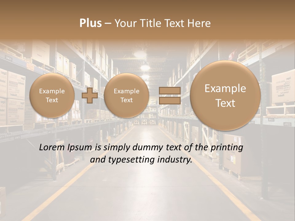 Industrial Warehouse - Wide Angle View. PowerPoint Template