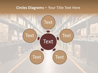 Industrial Warehouse - Wide Angle View. PowerPoint Template