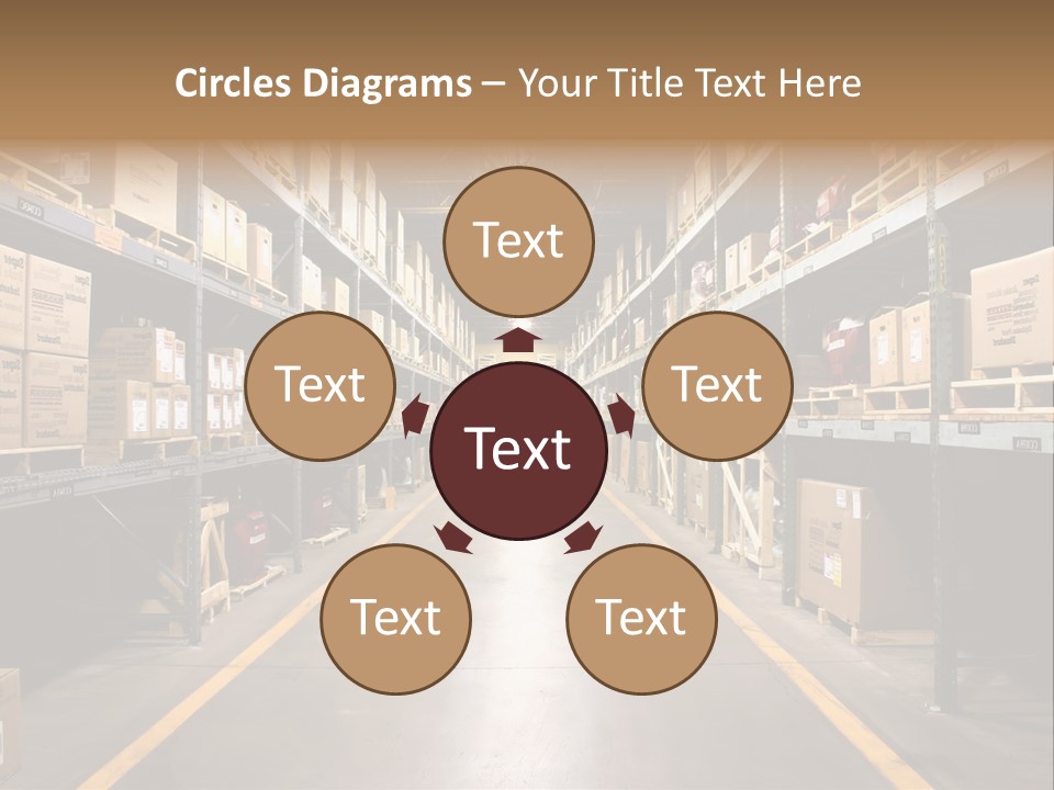 Industrial Warehouse - Wide Angle View. PowerPoint Template