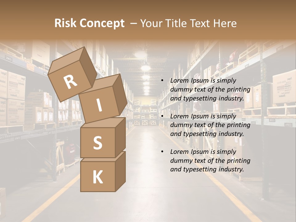 Industrial Warehouse - Wide Angle View. PowerPoint Template