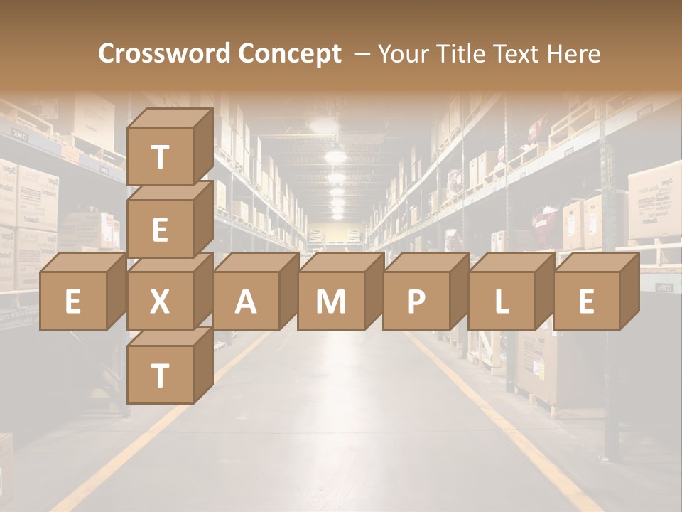 Industrial Warehouse - Wide Angle View. PowerPoint Template