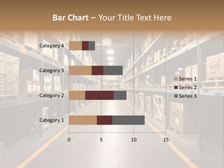 Industrial Warehouse - Wide Angle View. PowerPoint Template