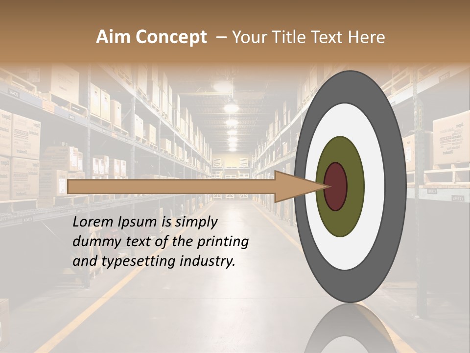 Industrial Warehouse - Wide Angle View. PowerPoint Template